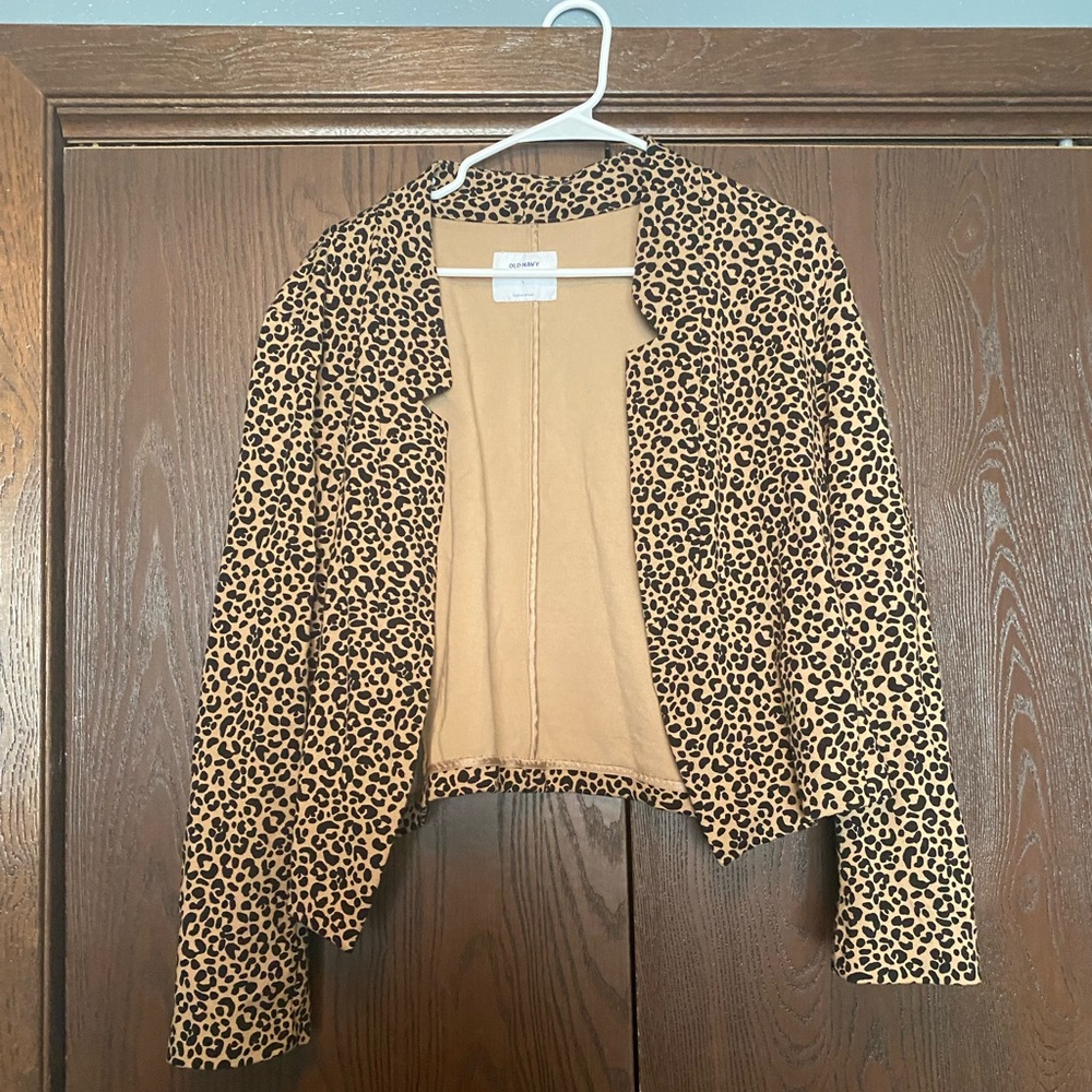 Leopard print blazer
